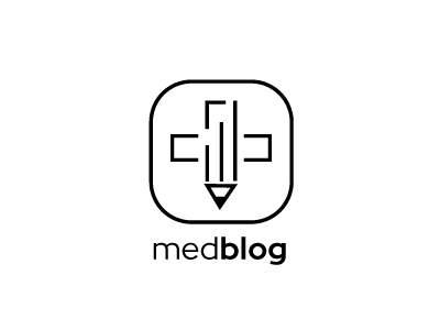 Medblog clean logo medical minimal simple