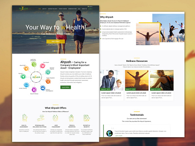 Wellness Website Design 2d art branding design icon illustration logo ui ui ux ux vector web