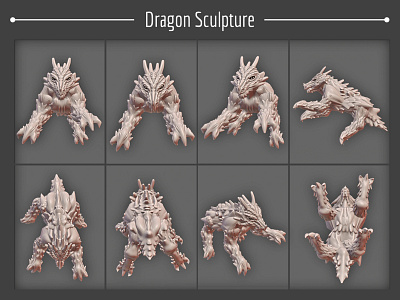 Dragon Sculpture 3d 3d animation 3d art 3d artist blender blender3d blender3dart creative creative character design sculpt sculpting sculpture