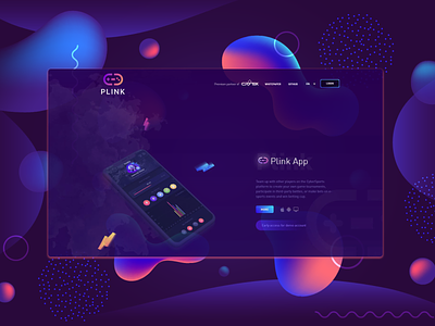 Landing page for an app
