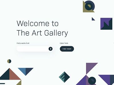 Concept design of a search engine for Art Gallery branding concept search search engine ui web