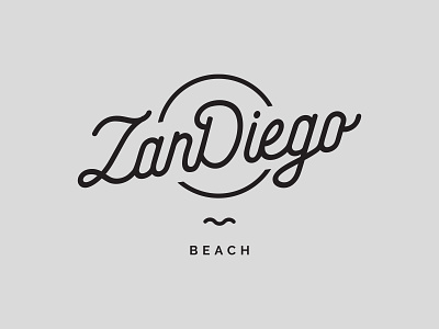 ZanDiego Beach - Logo design beach beachclub black white blackandwhite branding branding design clean design hipster hipster logo logo logodesign minimal sunset logo vector