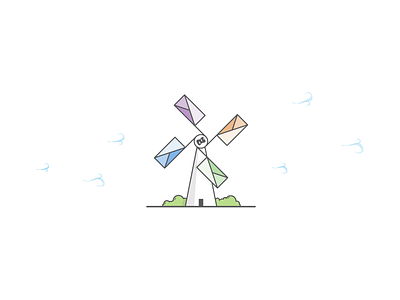 One SendGrid email illustration windmill