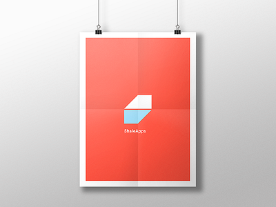 Branding Poster blue branding geometric poster red