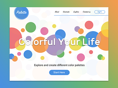 Day 3: Landing page blue color green landing orange page palette purple red ui web yellow