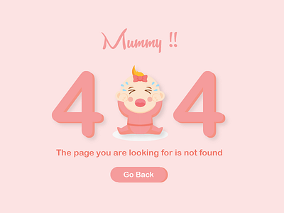 Day 8 :404 Page 404 baby cute daily error page pink ui