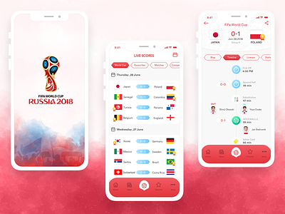 FIFA World Cup App 2018 football ios iphone match red russia soccer winner x