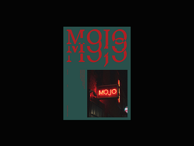 Mojo black design flat green illustrator minimal photo photography photoshop poster poster design red type typography