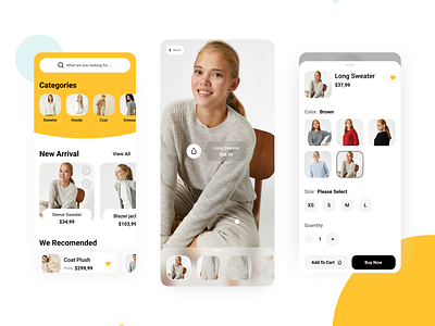 E-commerce Mob UI buy clothe creative design e comerce figma figmadesign minimal mobile shop shopping sweeter ui ux