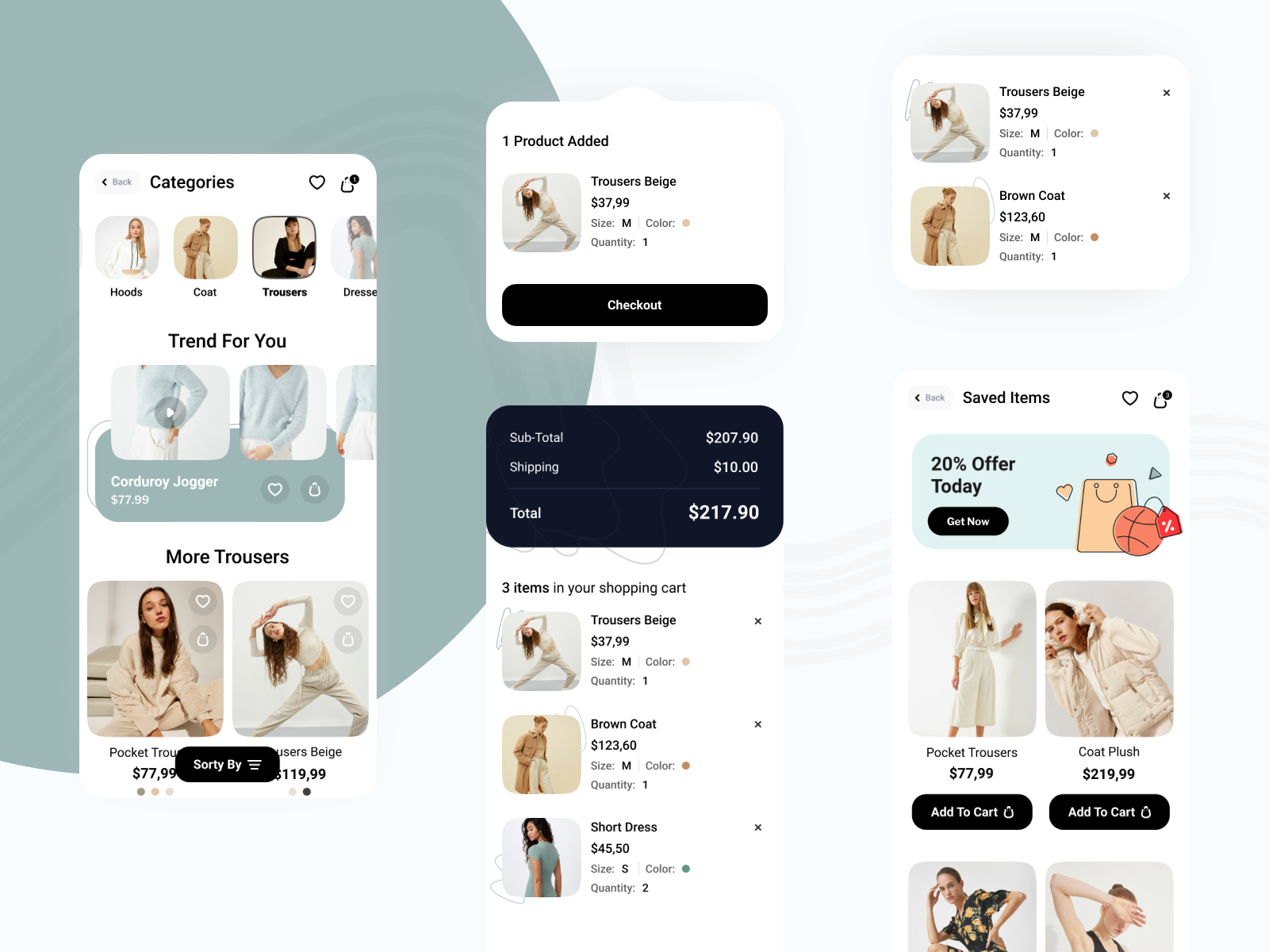 E-commerce Mob UI by Tati Pircxalava on Dribbble