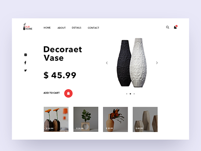 Furniture shop UI design ecommerce furniture house minimal shopping store typography ui ux web website