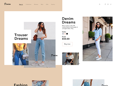 Shop Web Ui beautiful buy clothes coloful creative design ecommerce fashion illustration jeans men minimal shopping trousers typography ui ux web website women
