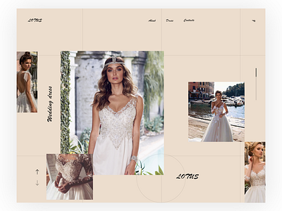 Wedding Dress Web UI beautiful branding coloful creative design dress fashion minimal ui ux web website wedding