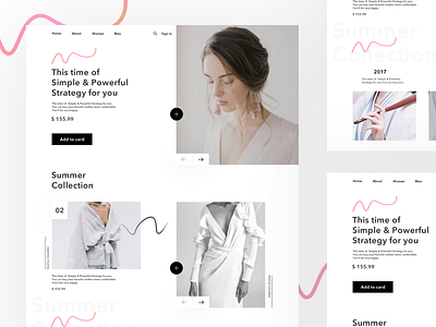 Fashion Web Ui beautiful buy coloful creative design ecommerce fashion minimal shopping ui ux web website