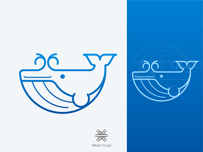 Smiling Whale Logo design illustration inspiration l logo logo design logo vector simple vector whale