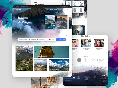 Travel Theme branding corporate design nepal typography ui ux website