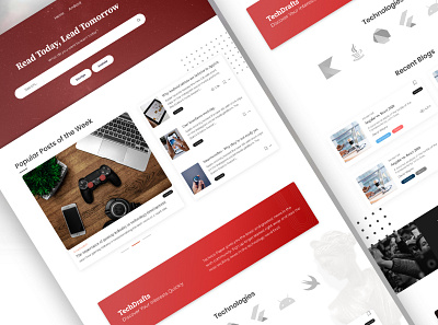 TechDrafts Web design blog branding corporate design nepal red technology ui ux web webdesign website