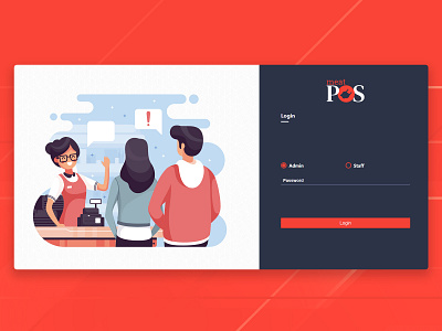 POS Login branding corporate design minimal nepal ui ux web