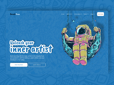 DecalsZone: Blue abstract art artist blue branding corporate design illustration nepal ui ux website