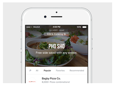 OrderUp Discovery discovery food ios iphone layout ui ux