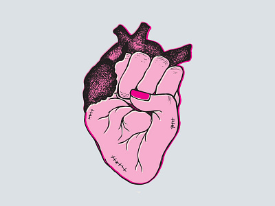 Heart + Fist Drawing - Poster Design drawing heart lgbt love poster poster design queer resistance