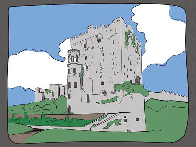 Blarney Castle Illustration blarney castle drawing illustration ireland irish medieval st. patricks day