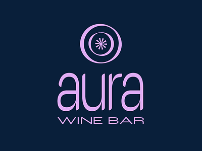 Aura Vertical Logo Lockup brand designer brand identity brand strategy branding design graphic design graphic designer illustrator logo logo design logo mark logodesign logos logotype typography website wine wine bar