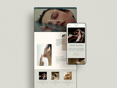 Sage Spa Website Design beauty brand designer brand identity branding design editorial graphic design healthcare meditation neutral colors spa squarespace typography ux web website website designer wellness