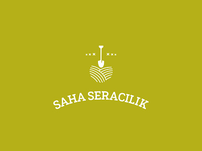 Saha Seracılık Logo Design backyard branding design garden illustration letter logo scoop shovel spade vector yard