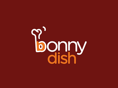 Bonny Dish / Logo Design b bone brand brown dish icon letter logo logo design logotype orange rebrand