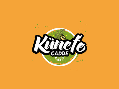 Künefe Cadde / Logo Design brand food green icon kunefe leaf letter logo logo design logotype orange peanut pistachios