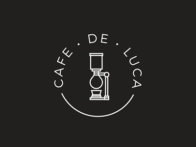 Cafe De Luca / Logo Design brand cafe coffee food icon logo logo design logotype siphon smoke