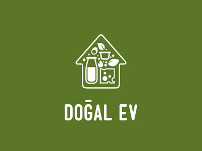 Doğal Ev / Logo Design brand cheese green home icon leaf logo logo design logotype milk natural