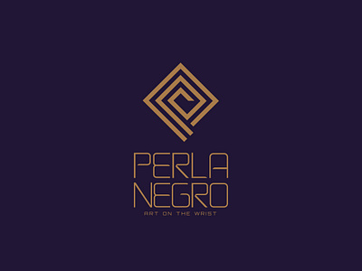 Perla Negro / Logo Design blue brand gold icon line logo logo design logotype p