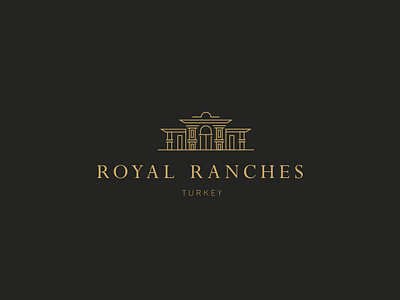 Royal Ranches / Logo Design black brand construction gold home icon letter logo logo design logotype ranches royal