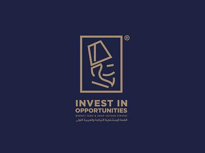 Invest In Opportunites / Logo Design beard blue brand fez gold human icon invest logo logo design logotype moustache mustache ottoman whisker