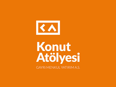 Konut Atölyesi / Logo Design a brand building construction developer icon k logo logo design logotype orange