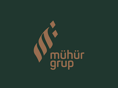 Mühür Grup / Logo Design building company concern construction corporate corporation developer enterprise establishment firm gold green icon logo logo design logotype m organization