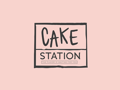 Cake Station / Logo Design ake bakery baking brand confectionery icon logo logo design logotype pastry pie pink station