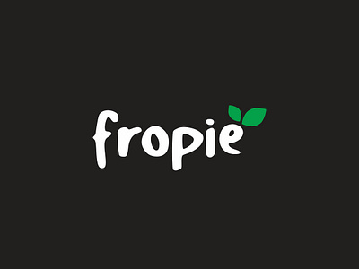 Fropie / Logo Design aliment black blade brand diet foliage food foodstuff green icon leaf logo logo design logotype nourishment nutrient nutrition sheet