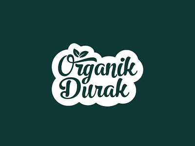 Organik Durak / Logo Design brand dish eat eating food green icon leaf logo logo design logotype organic scoff