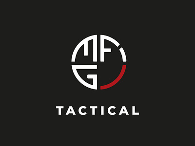 Mfg Tactical / Logo Design aiming arm badge brand decoration f firearm g gun icon logo logo design logotype m medal order shot target weapon weaponry