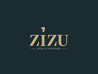 Zizu / Logo Design book brand company gold green icon literature logo logo design logotype orthography spell spelling stationery store textbook writing