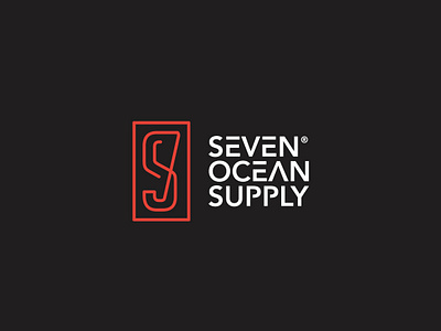 Seven Ocean Supply / Logo Design 7 brand company icon logo logo design logotype ocean red s seven supply