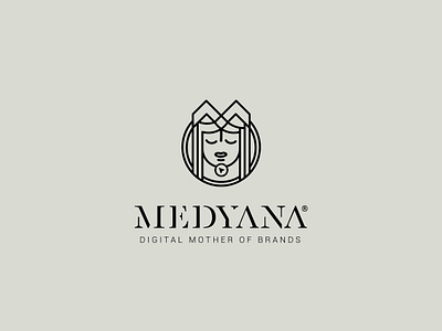 Medyana / Logo Design agency brand character company icon letter lettering logo logo design logotype m she woman