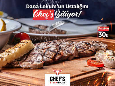 Chefs Steak Social Media advertising design facebook instagram linkedin media medya social sosyal tasarım turkey twitter