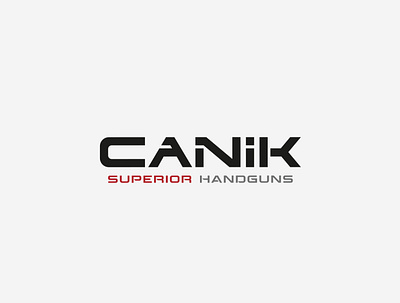 Canik Arms Logo Design black brand branding branding agency design system gun guns illustration logo animation logos logotype pistol rebrand red type