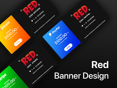 Red Banner branding design flat illustration ui vector