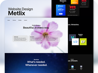 Metlix Website Design branding design illustration ui ux vector web