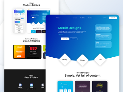 Metlix Website Design branding design flat icon ui ux vector web website